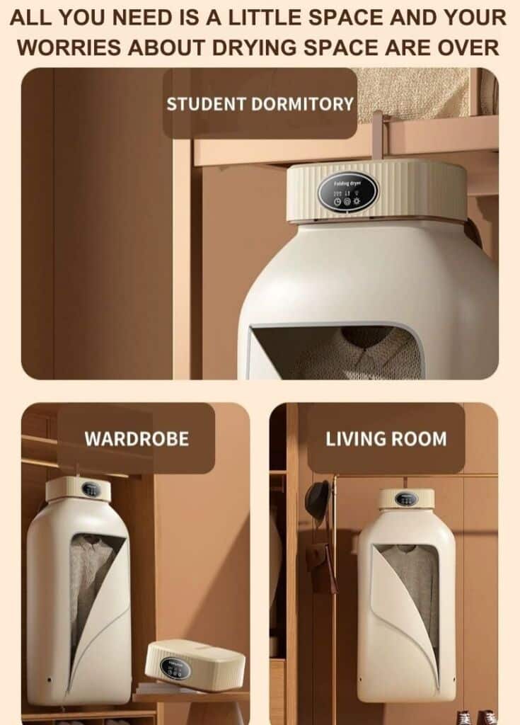 this is a photo of the Clothes Dryer and Sterilizer (solution-hub.com.ng. showing the various places of hanging and using the dryer