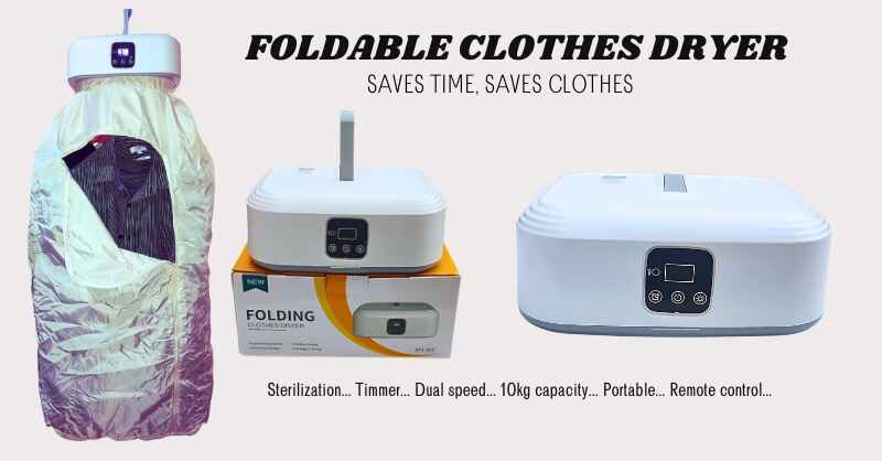 This is a picture of the foldable clothes dryer show the device in full and just out of the box.