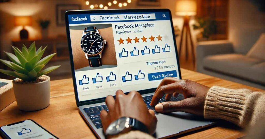 This a an image of a customer reviewing a product on Facebook