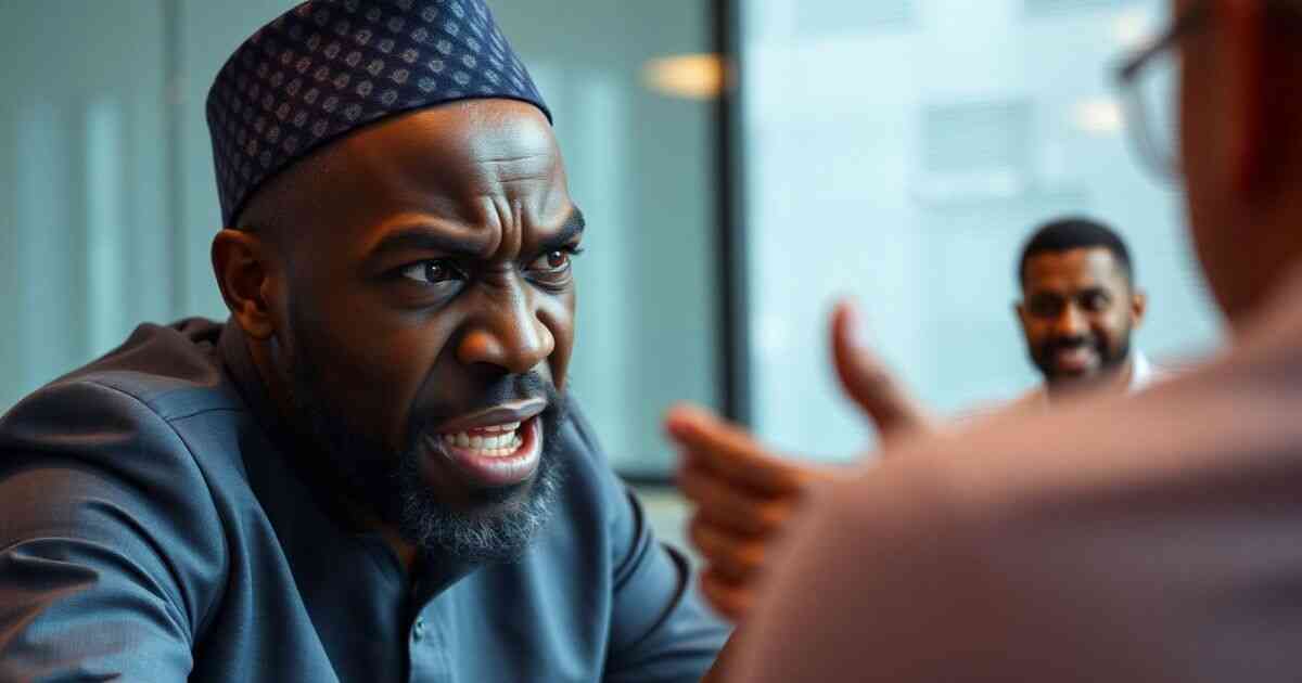 An angry entrepreneur rejecting and investors offer.